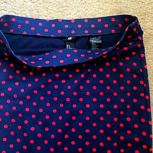 H&M polka dot midi pencil skirt size M - Picture 7 of 7